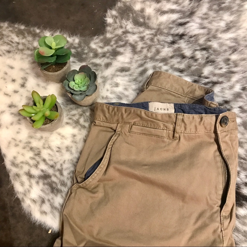 JACHS Tan Stretch Twill Chino Short